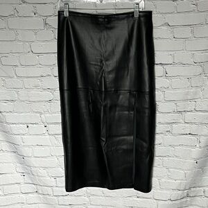 Z Supply Sleek Faux Leather Black Pencil Skirt